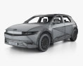 Hyundai Ioniq 5 mit Innenraum und Motor 2024 3D-Modell wire render