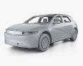 Hyundai Ioniq 5 с детальным интерьером и двигателем 2024 3D модель clay render