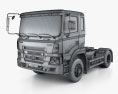 Hyundai Trago Camión Tractor 2 ejes 2013 Modelo 3D wire render