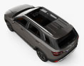 Hyundai Alcazar con interni 2024 Modello 3D vista dall'alto