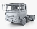 Hyundai Trago Tractor Truck 2-axle with HQ interior 2013 3d model clay render