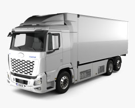 3D model of Hyundai Xcient FCEV Box Truck 2023
