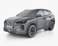 Hyundai Tucson CN-spec 2022 3Dモデル wire render
