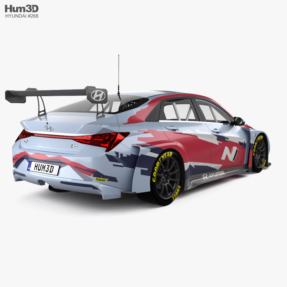 Hyundai Elantra N TCR インテリアと 2021 3Dモデル - ダウンロード Sedan on 3DModels.org