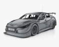 Hyundai Elantra N TCR с детальным интерьером 2021 3D модель wire render