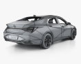 Hyundai Elantra US-spec 인테리어 가 있는 2023 3D 모델 