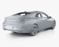 Hyundai Elantra US-spec インテリアと 2023 3Dモデル