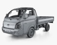 Hyundai HR Flatbed Truck with HQ interior and engine 2016 3d model wire render