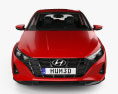 Hyundai i20 Asta с детальным интерьером 2024 3D модель front view