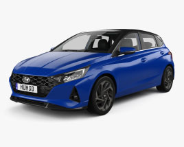 Hyundai i20 インテリアと 2024 3Dモデル
