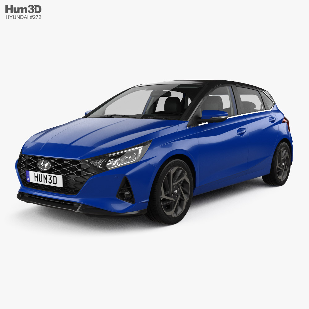 Hyundai i20 带内饰 2020 3D模型