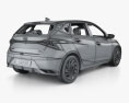 Hyundai i20 с детальным интерьером 2024 3D модель