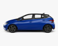 Hyundai i20 with HQ interior 2024 3d model side view