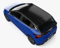 Hyundai i20 mit Innenraum 2024 3D-Modell Draufsicht