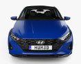 Hyundai i20 with HQ interior 2024 3d model front view
