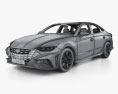 Hyundai Sonata US-spec con interni e motore 2022 Modello 3D wire render