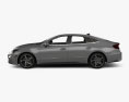 Hyundai Sonata US-spec with HQ interior and engine 2022 3d model side view