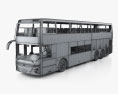Hyundai Elec City Double Decker Bus with HQ interior 2021 3d model wire render