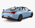 Hyundai Elantra N US-spec 2022 3D 모델  back view