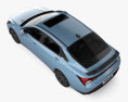 Hyundai Elantra N US-spec con interni 2022 Modello 3D vista dall'alto
