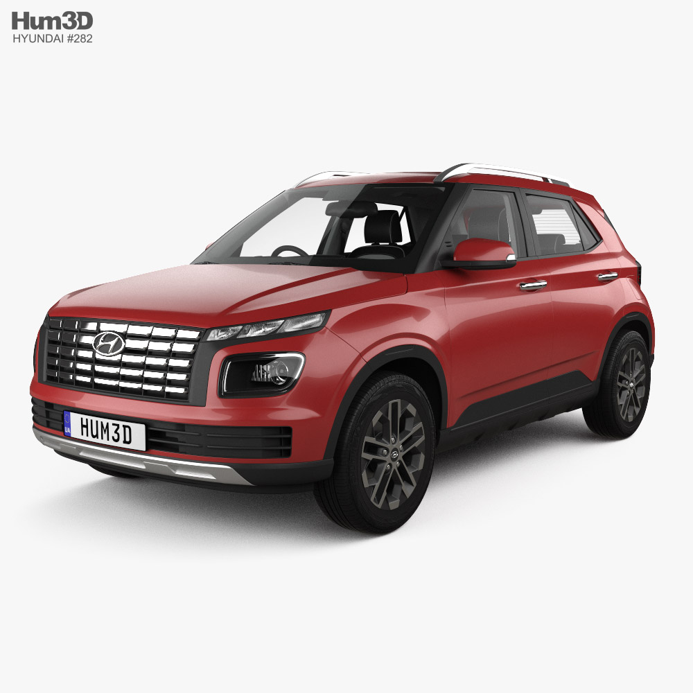 Hyundai Venue Turbo with HQ interior 2024 3D model