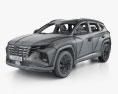 Hyundai Tucson LWB 带内饰 2021 3D模型 wire render