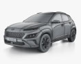 Hyundai Kona Limited US-spec 2022 3D-Modell wire render