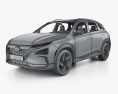 Hyundai Nexo 인테리어 가 있는 2022 3D 모델  wire render