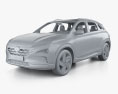 Hyundai Nexo mit Innenraum 2022 3D-Modell clay render