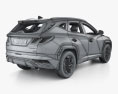Hyundai Tucson SWB ハイブリッ インテリアと 2024 3Dモデル