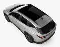 Hyundai Tucson SWB ハイブリッ インテリアと 2024 3Dモデル top view