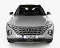 Hyundai Tucson SWB hybrid mit Innenraum 2024 3D-Modell Vorderansicht