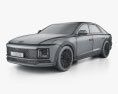 Hyundai Grandeur 2024 3D模型 wire render