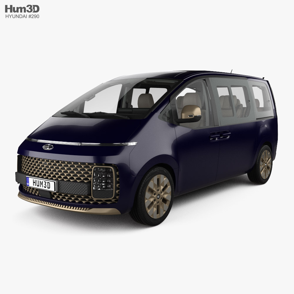 Hyundai Staria Premium with HQ interior 2021 3D model