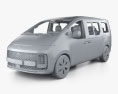 Hyundai Staria Premium インテリアと 2024 3Dモデル clay render