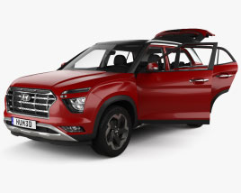 Hyundai Creta з детальним інтер'єром 2023 3D модель