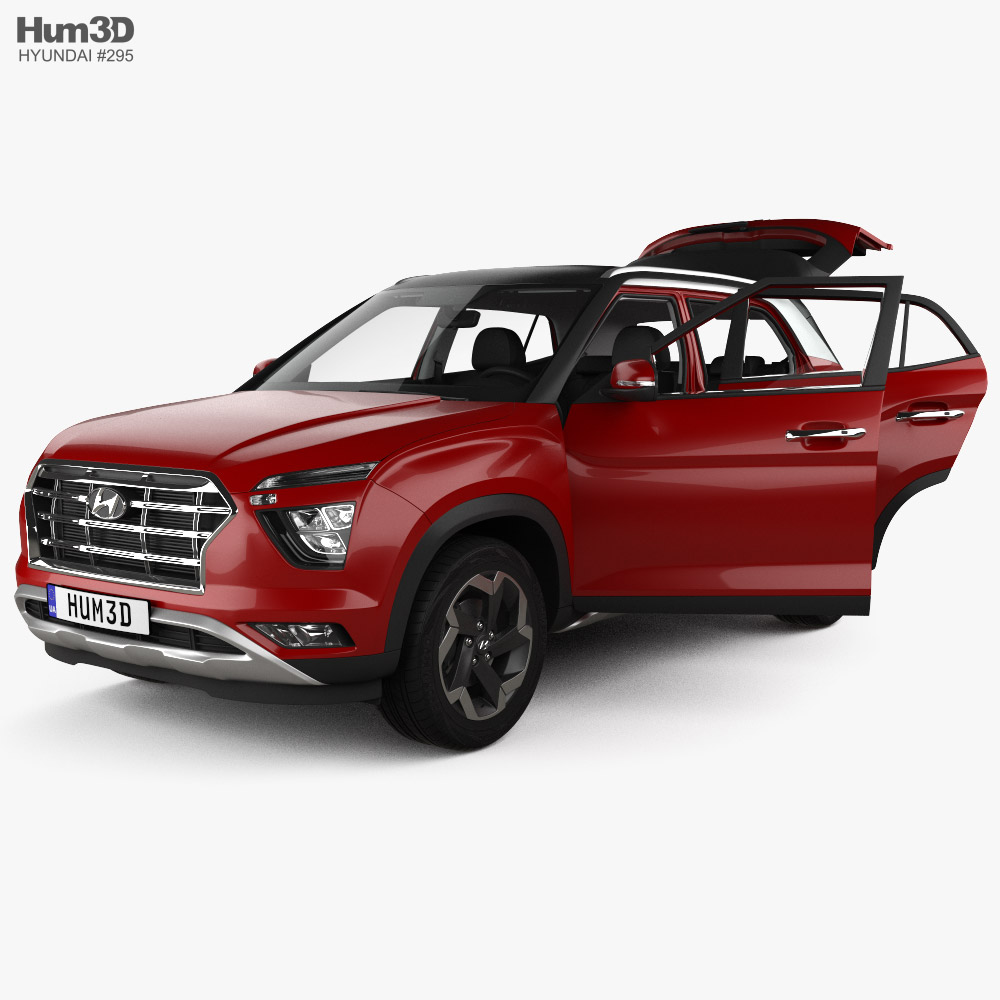 Hyundai Creta with HQ interior 2023 3D model