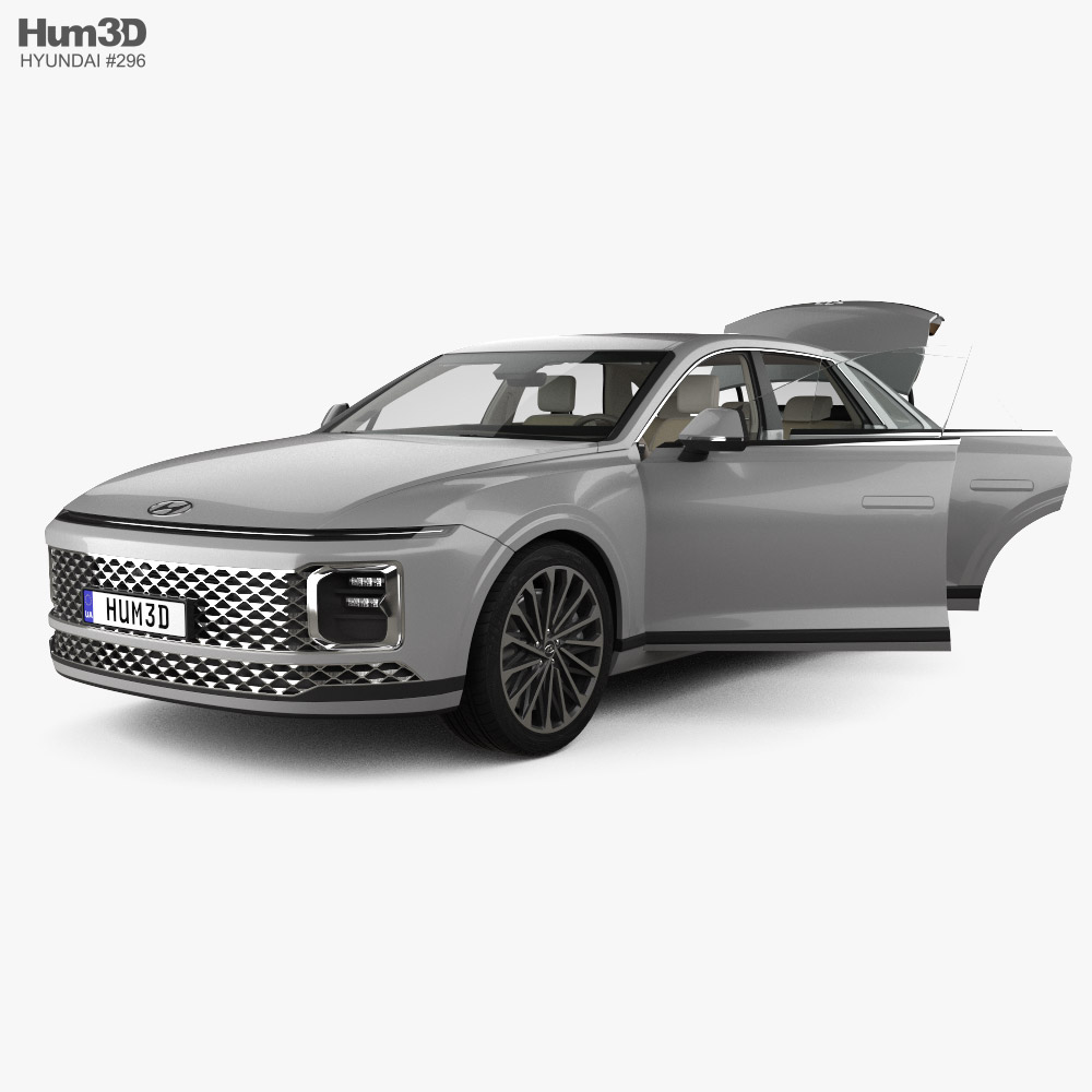 Hyundai Grandeur with HQ interior 2024 3D model