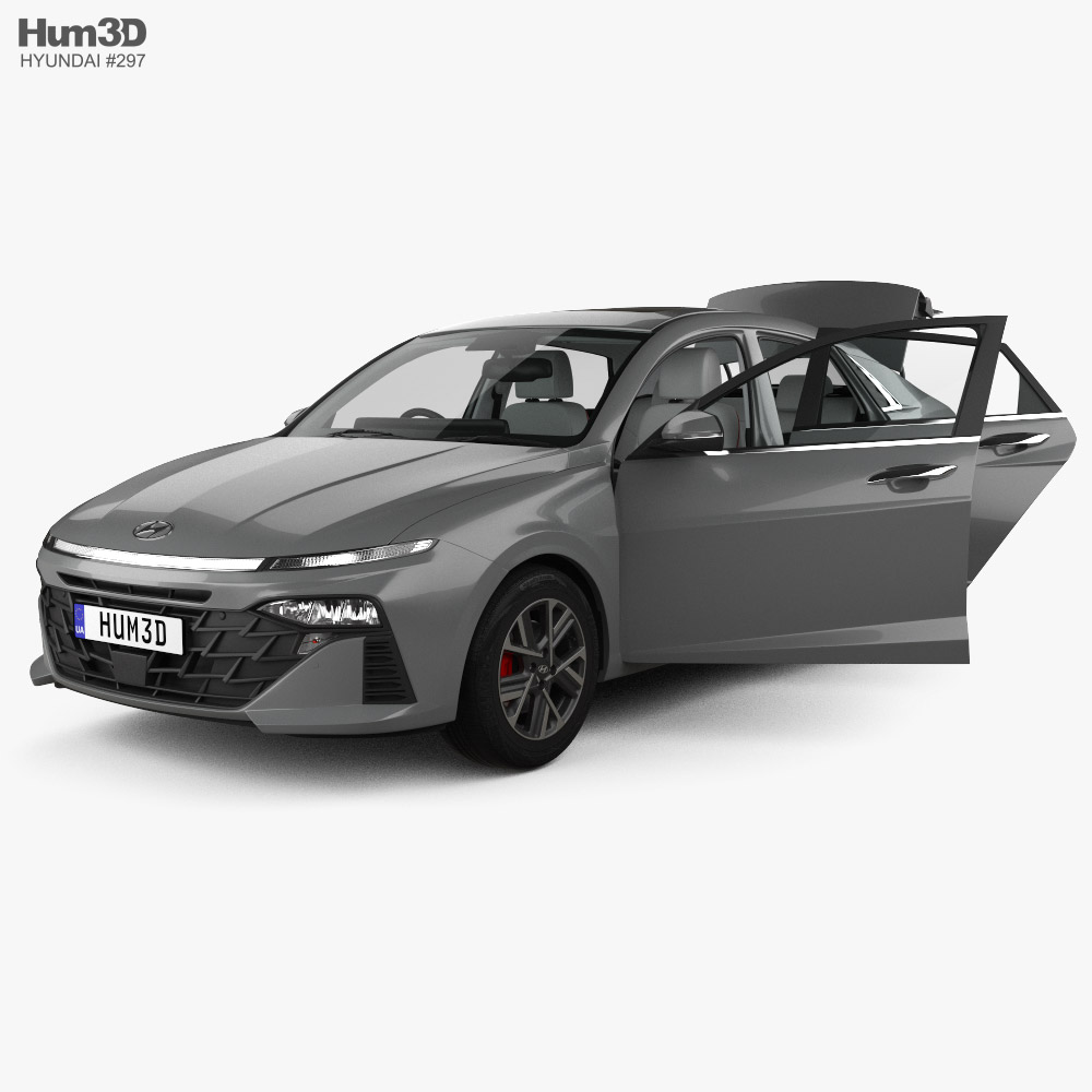 Hyundai Verna Turbo with HQ interior 2024 3D model