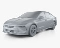 Hyundai Sonata 2023 3D模型 clay render