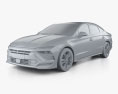 Hyundai Sonata N Line 2024 3D模型 clay render