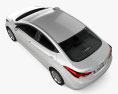 Hyundai Elantra 轿车 带内饰 2010 3D模型 顶视图