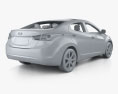 Hyundai Elantra 轿车 带内饰 2010 3D模型