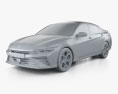 Hyundai Elantra N 2023 3D 모델  clay render