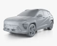 Hyundai Kona Limited US-spec 2024 3Dモデル clay render
