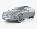 Hyundai Azera 2022 3D 모델  clay render