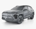 Hyundai Kona Electric US-spec 2024 3D模型 wire render