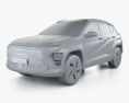 Hyundai Kona Electric US-spec 2024 3D модель clay render
