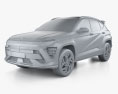 Hyundai Kona N Line US-spec 2024 3D 모델  clay render