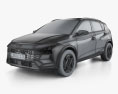 Hyundai Bayon 2024 3D 모델  wire render